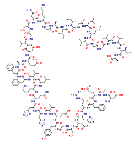 Structure of Beta-AmyloidPeptide(1-42),CAS 107761-42-2
