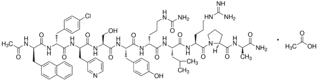Structure of Cetrorelix Acetate CAS 120287-85-6