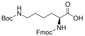 Structure of Fmoc-Lys(Boc)-OH CAS 71989-26-9