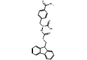 Structure of Fmoc-L-4-Carbamoylphe CAS 204716-17-6