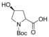 Structure of N-Boc-trans-4-hydroxy-D-proline CAS 147266-92-0