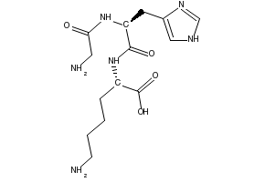 Structure of Glycyl-L-histidyl-L-lysine CAS 49557-75-7