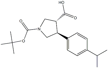 Boc-(+/-)-trans-4-(4-isopropyl-phenyl)-pyrrolidine-3-carboxylic acid CAS 1394827-14-5