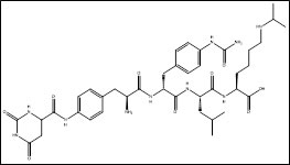 4-[2,6-dioxohexahydropyrimidin-4(S)-ylcarboxamido]-L-phenylalanyl-4-ureido-D-phenylalanyl-L-leucyl-N6-isopropyl-L-lysyl