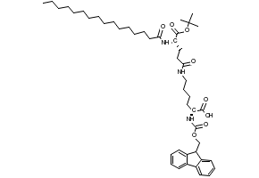 Structure of Fmoc-Lys(Pal-Glu-OtBu)-OH CAS 1491158-62-3