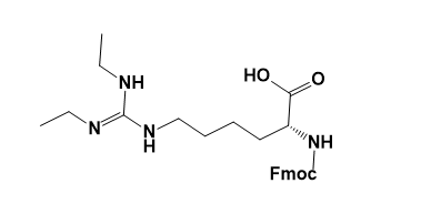 Structure of Fmoc-D-Homoarg(Et)2-OH(·HCl) CAS AANA-0123