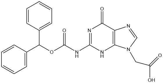 2-(2-(((benzhydryloxy)carbonyl)amino)-6-oxo-3,6-dihydro-9H-purin-9-yl)acetic acid CAS AANA-0129 2-(2-(((benzhydryloxy)carbonyl)amino)-6-oxo-3,6-dihydro-9H-purin-9-yl)acetic acid CAS AANA-0129