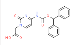 Structure of (4-N-(Benzhydryloxycarbonyl)cytosine)-1-acetic CAS 186046-78-6