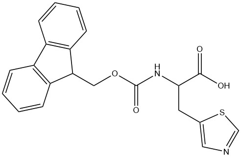Structure of Fmoc-3-Ala(5-thiazoyl)-OH CAS 870010-07-4