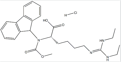 Structure of Fmoc-Homoarg(Et)2-OH·HCl CAS 1864003-26-8